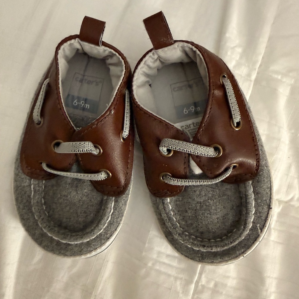 Carter's Leather and Fabric Baby Shoes